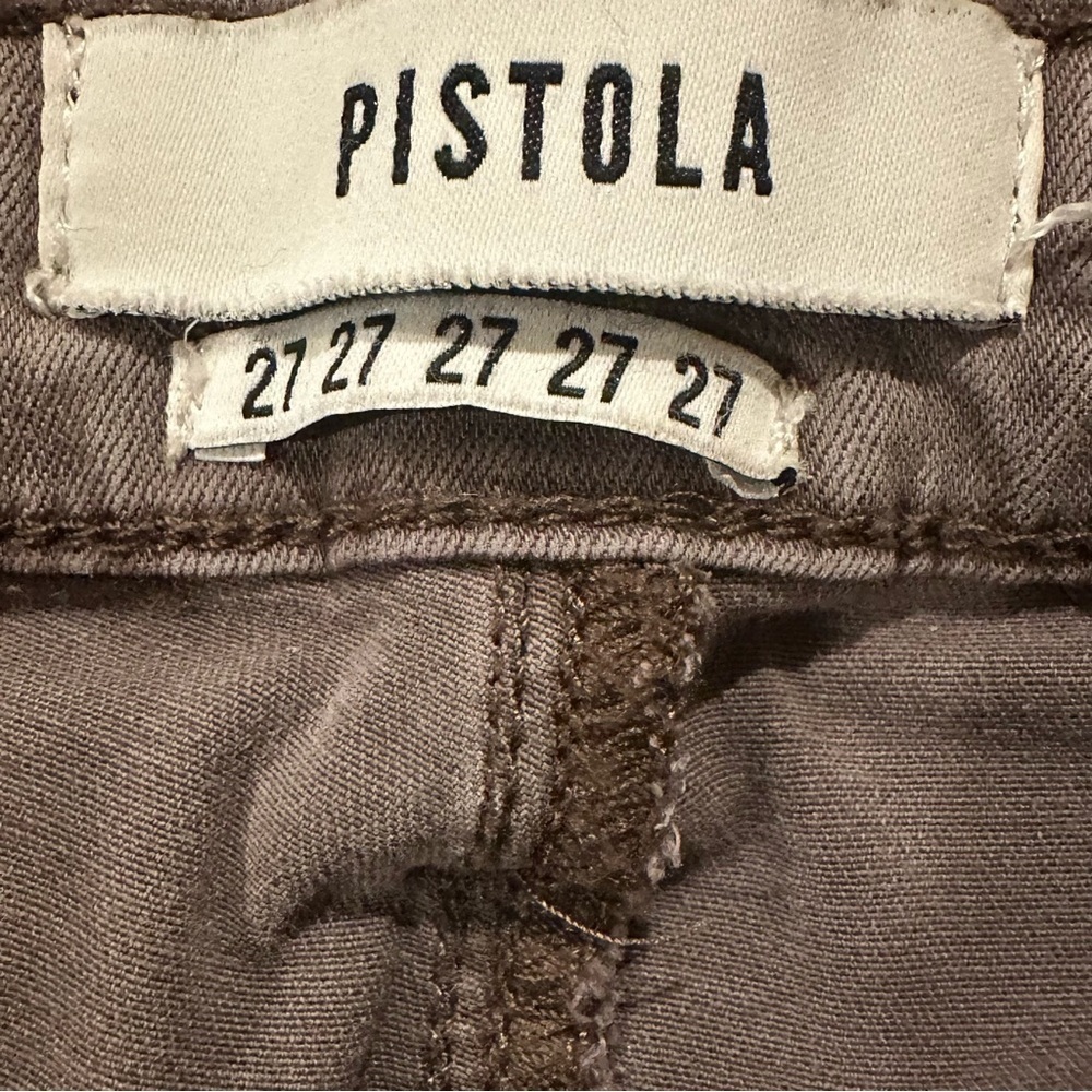 Pistola Hunter Skinny Cargo Zipper 27” Inseam Tencel Pants Women’s Size 27 Gray - Picture 7 of 9